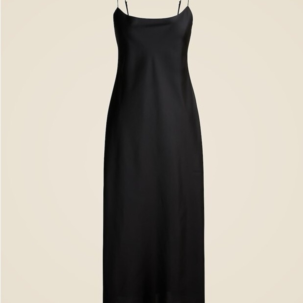 J. Crew Black Satin Slip Dress - Picture 5 of 5